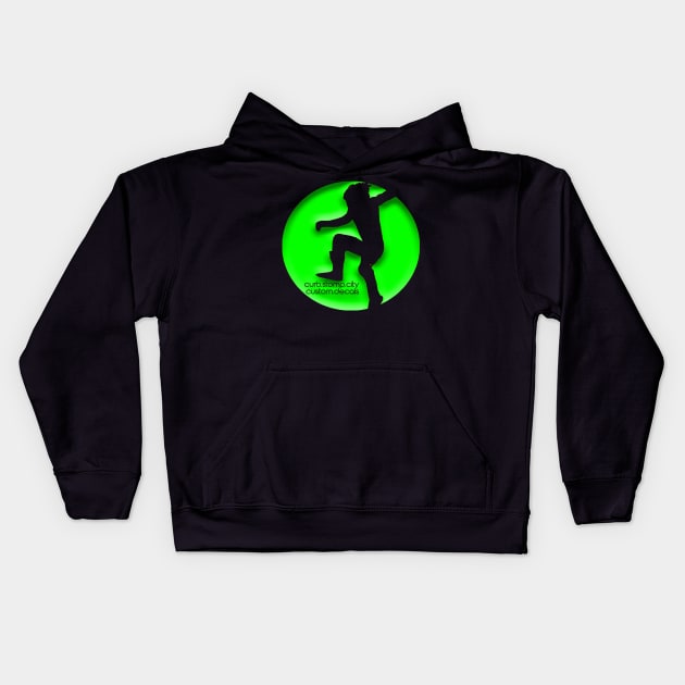 Curb Stomp- Green Kids Hoodie by SrikSouphakheth